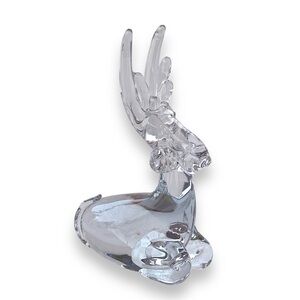 Balos Mouthblown Glass Resting Reindeer Figurine Paperweight